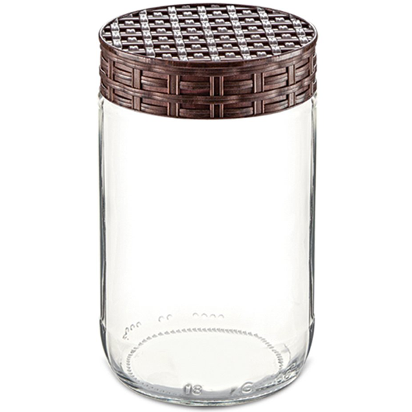 Sarina Straw Decorated Jar 660CC - bakeware bake house kitchenware bakers supplies baking
