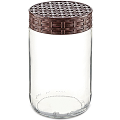 Sarina Straw Decorated Jar 660CC - bakeware bake house kitchenware bakers supplies baking