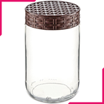 Sarina Straw Decorated Jar 660CC - bakeware bake house kitchenware bakers supplies baking