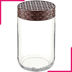 Sarina Straw Decorated Jar 660CC - bakeware bake house kitchenware bakers supplies baking