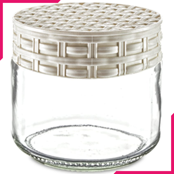Sarina Straw Decorated Jar 300CC - bakeware bake house kitchenware bakers supplies baking