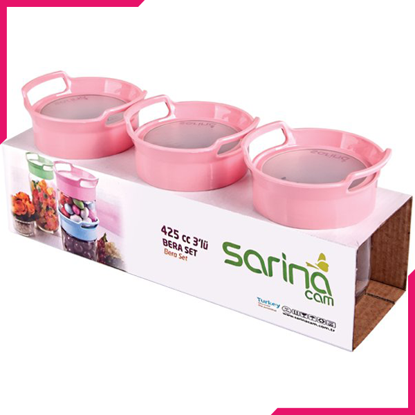 Sarina 3Pcs Bera Stackable Jar Set - bakeware bake house kitchenware bakers supplies baking