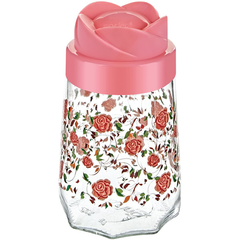 Sarina Prizma Decorated Rose Jar 370CC - bakeware bake house kitchenware bakers supplies baking