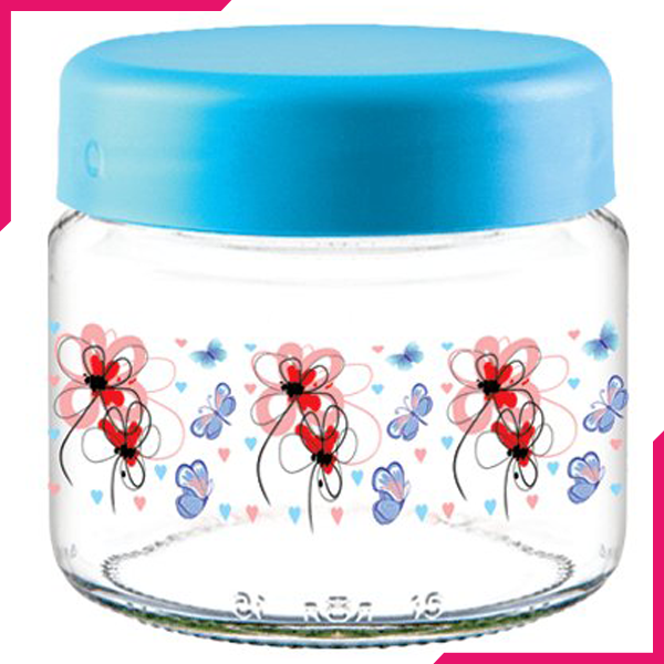 Sarina Decorated Jar 330CC - bakeware bake house kitchenware bakers supplies baking