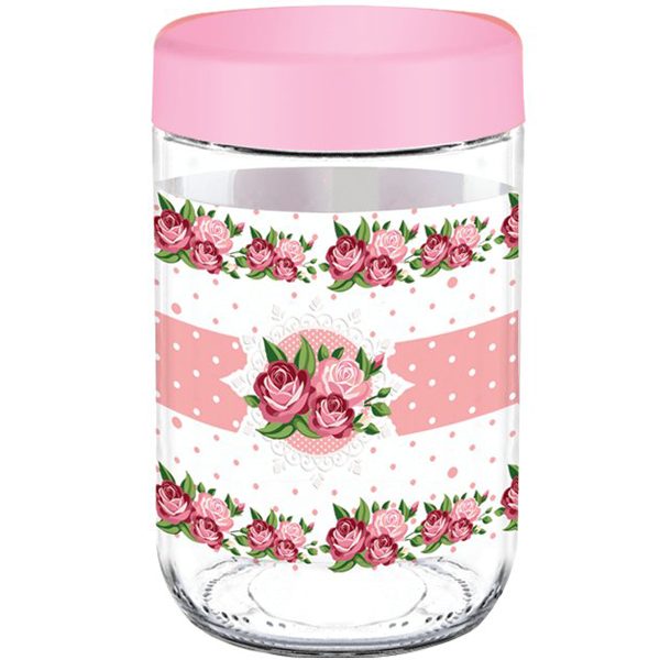 Sarina Decorated Jar 660CC - bakeware bake house kitchenware bakers supplies baking