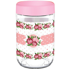 Sarina Decorated Jar 660CC - bakeware bake house kitchenware bakers supplies baking