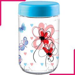 Sarina Decorated Jar 660CC - bakeware bake house kitchenware bakers supplies baking
