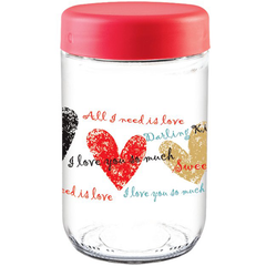 Sarina Decorated Jar 660CC - bakeware bake house kitchenware bakers supplies baking
