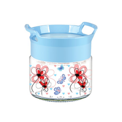Sarina Decorated Bera Stackable Jar 330CC - bakeware bake house kitchenware bakers supplies baking