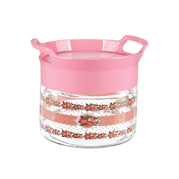 Sarina Decorated Bera Stackable Jar 330CC - bakeware bake house kitchenware bakers supplies baking