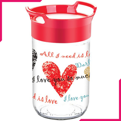 Sarina Decorated Bera Stackable Jar 660CC - bakeware bake house kitchenware bakers supplies baking