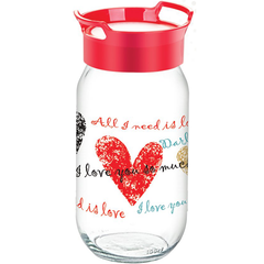 Sarina Decorated Bera Stackable Jar 1000CC - bakeware bake house kitchenware bakers supplies baking