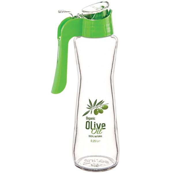 Sarina Decorated No Splash Olive Oil & Vinegar Bottle - bakeware bake house kitchenware bakers supplies baking