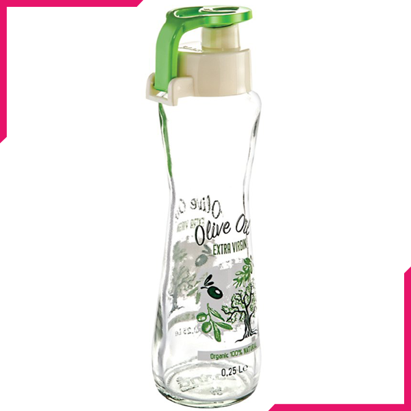 Sarina Decorated Olive Oil & Vinegar Bottle 250CC - bakeware bake house kitchenware bakers supplies baking