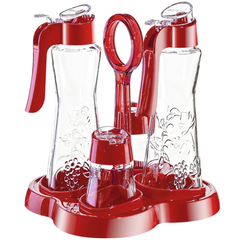 Sarina Tulip Sarina Oil & Salt Table Set 4Pcs - bakeware bake house kitchenware bakers supplies baking