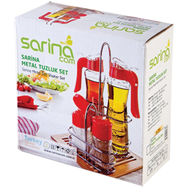 Sarina Tulip Metal Salt & Pepper Shaker Table Set 2Pcs - bakeware bake house kitchenware bakers supplies baking