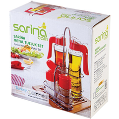 Sarina Tulip Metal Salt & Pepper Shaker Table Set 2Pcs - bakeware bake house kitchenware bakers supplies baking