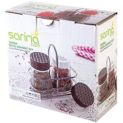 Sarina Tulip Metal Spice Jar Table Set 2Pcs - bakeware bake house kitchenware bakers supplies baking