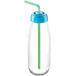 Sarina Clear Milk Bottle With Straw 500CC - bakeware bake house kitchenware bakers supplies baking