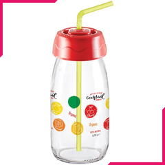 Sarina Decorated Water & Juice Bottle With Straw - bakeware bake house kitchenware bakers supplies baking