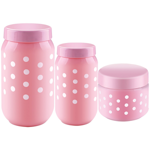 Sarina Opaque Designed Jar Set 3Pcs - bakeware bake house kitchenware bakers supplies baking