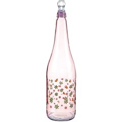 Sarina Opaque Designed Half Clear Long Nick Water Bottle - bakeware bake house kitchenware bakers supplies baking