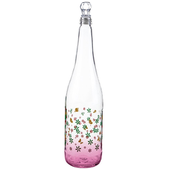Sarina Opaque Designed Half Clear Long Nick Water Bottle - bakeware bake house kitchenware bakers supplies baking