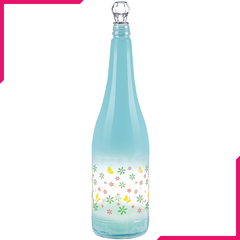 Sarina Opaque Designed Half Clear Long Nick Water Bottle - bakeware bake house kitchenware bakers supplies baking