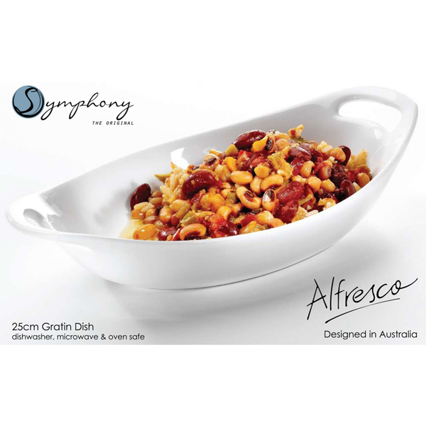 Symphony Gratin Dish 25x16x5 cm - bakeware bake house kitchenware bakers supplies baking