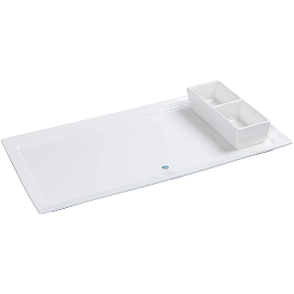 Symphony Rectangular Platter With Dip Dish - bakeware bake house kitchenware bakers supplies baking