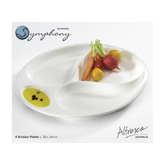 Symphony Round 4Division Plate - bakeware bake house kitchenware bakers supplies baking