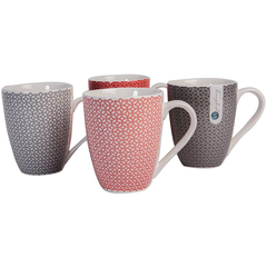 Symphony Criss Cross Mug 4Pcs - bakeware bake house kitchenware bakers supplies baking