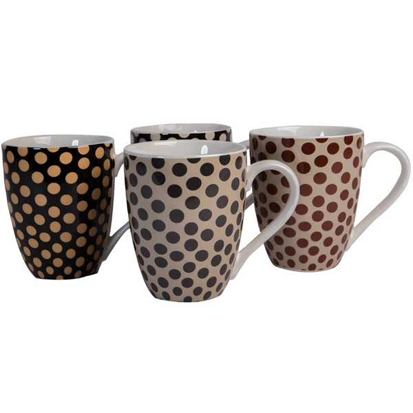 Symphony Dots Mugs 4Pcs - bakeware bake house kitchenware bakers supplies baking