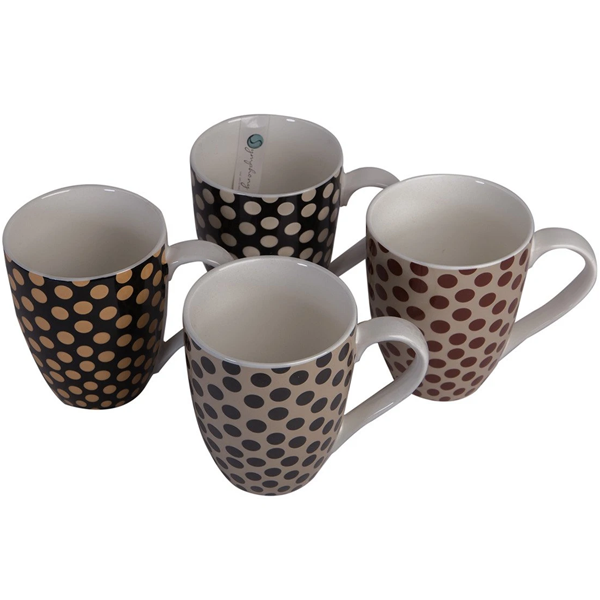 Symphony Dots Mugs 4Pcs - bakeware bake house kitchenware bakers supplies baking