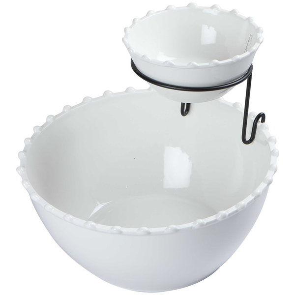 Symphony Pearl Chip and Dip Bowl Serving Set - bakeware bake house kitchenware bakers supplies baking