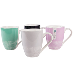 Symphony Crosshatch Mugs 4Pcs - bakeware bake house kitchenware bakers supplies baking