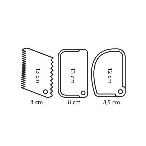 Tescoma Delicia 3Pcs Spatula Set - bakeware bake house kitchenware bakers supplies baking