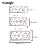 Triangle Geometric Fondant Cake Multi Cutter 3Pcs Set