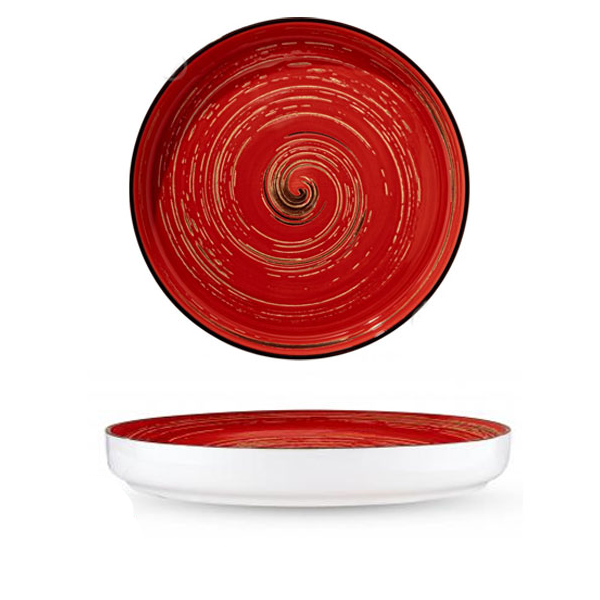 Wilmax Spiral Red Plate 9"