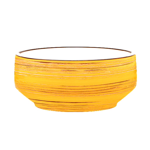Wilmax Spiral Yellow Soup Cup 5"