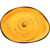 Wilmax Spiral Yellow Stone Shape Dish 13" X 9.75"