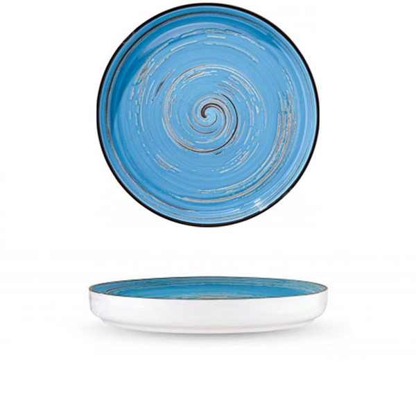 Wilmax Spiral Blue Plate 9"