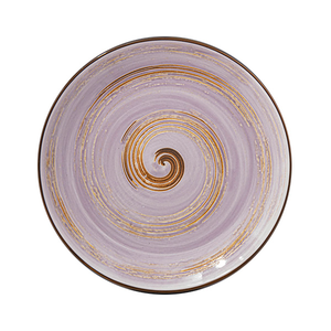 Wilmax Spiral Lavender Round Plate 10"