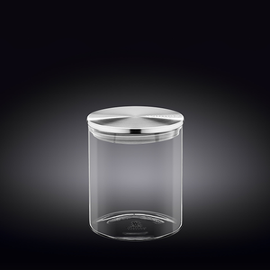 Wilmax Glass Storage Jar with Stainless Steel Lid 1100ml