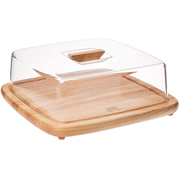 Billi Wooden Cheese Dome with Acrylic Cover - bakeware bake house kitchenware bakers supplies baking