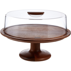 Billi Cake Dish with Wooden Stand - bakeware bake house kitchenware bakers supplies baking