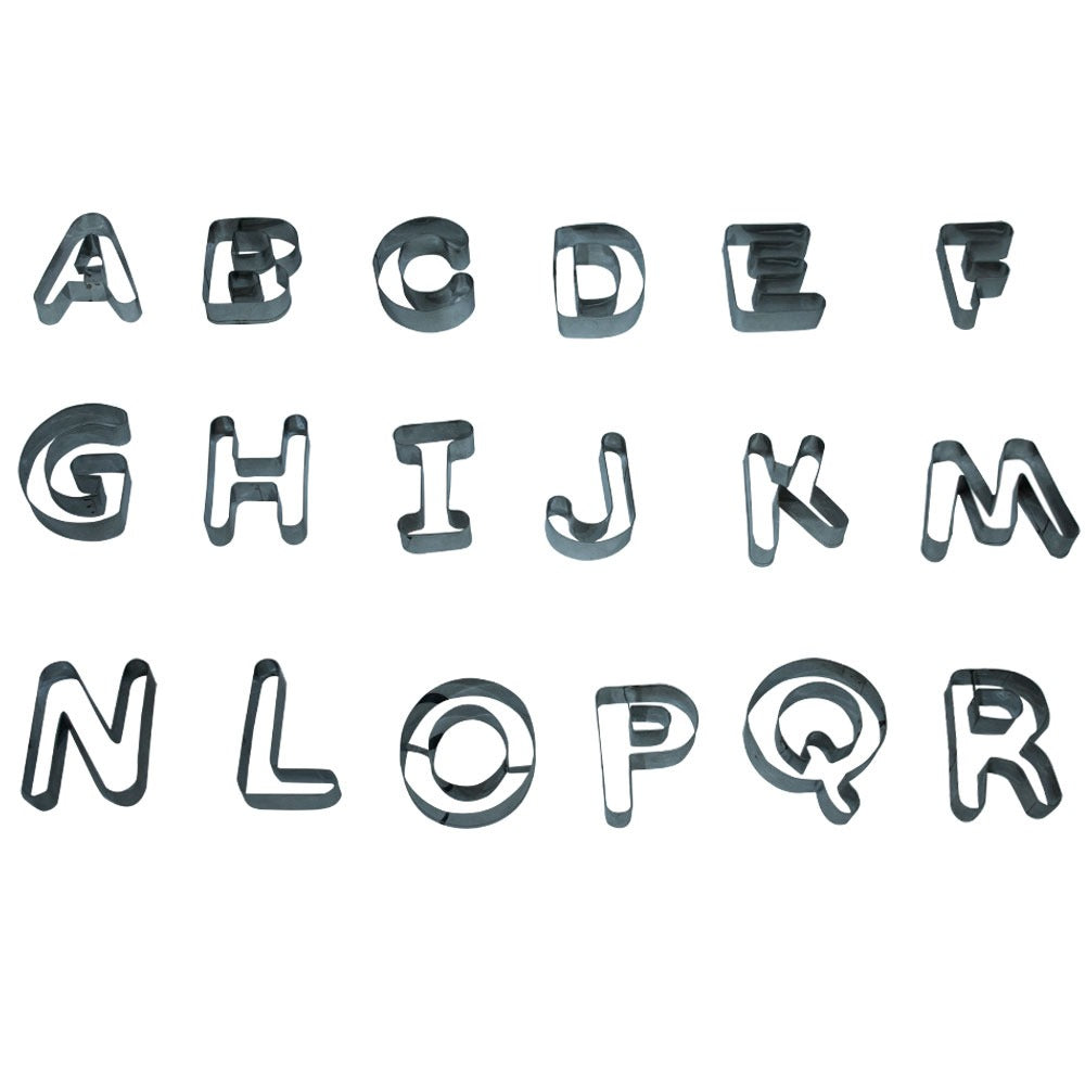 Big Large Size Alphabet Cutter Set Steel A To Z Complete – Bakeware.pk
