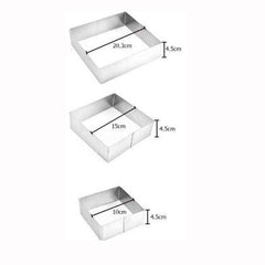 Cake Ring 3 Pcs Set Stainless Steel