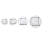 Flower Design Square Plunger Cutter 4Pcs Set