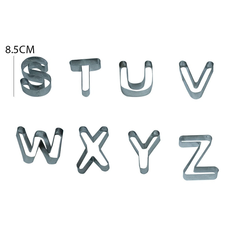 Big Large Size Alphabet Cutter Set Steel A To Z Complete – Bakeware.pk